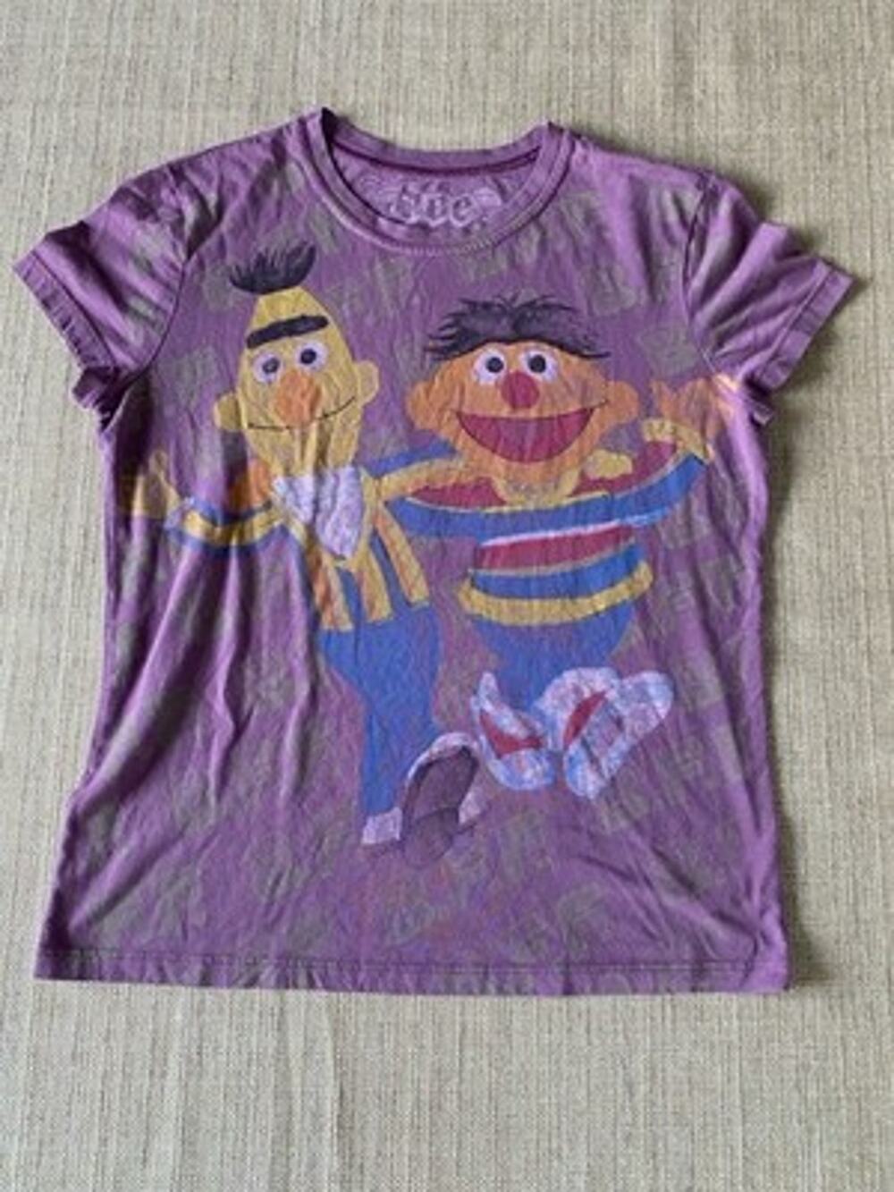 Vintage 2006 Mighty Fine Sesame Street Bert Ernie Graphic Tee Womens S M